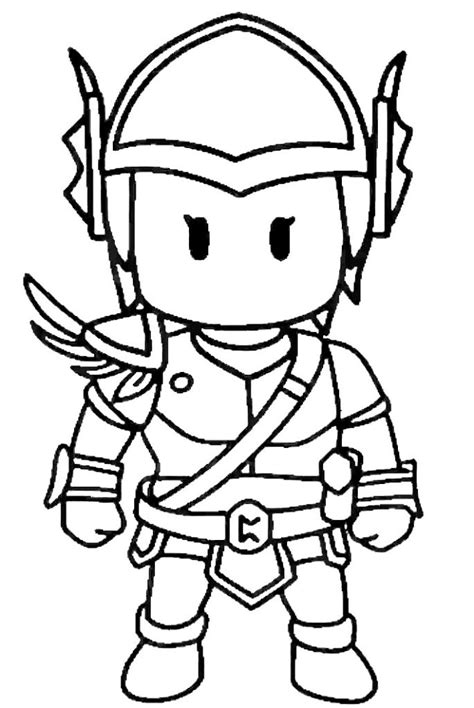 Valkyrie Stumble Guys Coloring Page Coloring Home