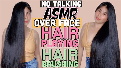 Asmr Hair Over Face • Hair Brushing • Long Hair Over Face • Long Hair Play • Asmr Hair Brushing
