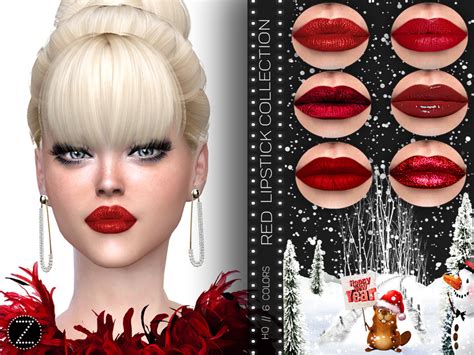 Red Lips Collection By Zenx From Tsr • Sims 4 Downloads