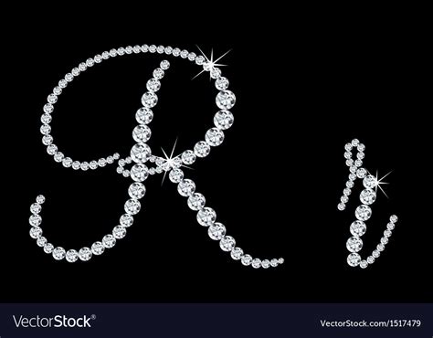Diamond Alphabetic Letters Of R Royalty Free Vector Image