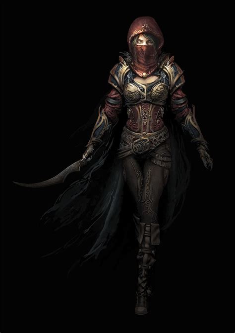 Secrets Of The Starfall Female Assassin Character Portraits Concept