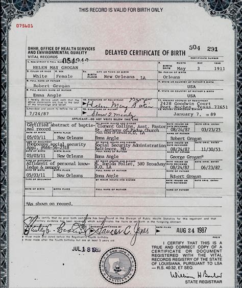 Obtain A Copy Of Louisiana Birth Certificate Literacy Ontario Central