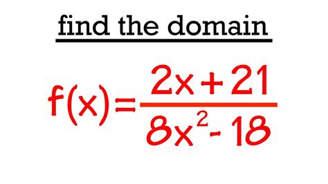 How To Find The Domain Of A Rational Function Youtube
