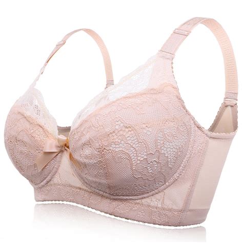I Cup Embroidery Gather Cotton Lining Lace Full Coverage Bras Full