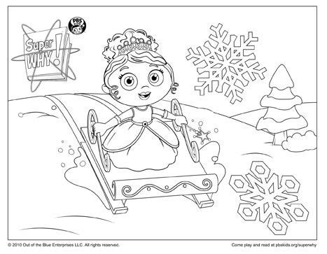 Coloring page is for adults, boys and girls aged from 3 to 6 years old. Princess Presto Sledding | Kids Coloring Pages | PBS KIDS ...