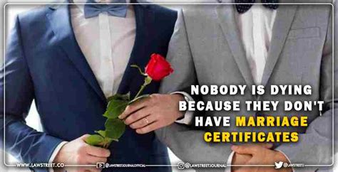 News Nobody Is Dying Because They Don T Have Marriage Certificates Centre Opposes Immediate