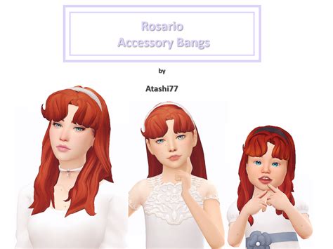Rosario Accessory Bangs Sims 4 Sims 4 Toddler Sims 4 Children