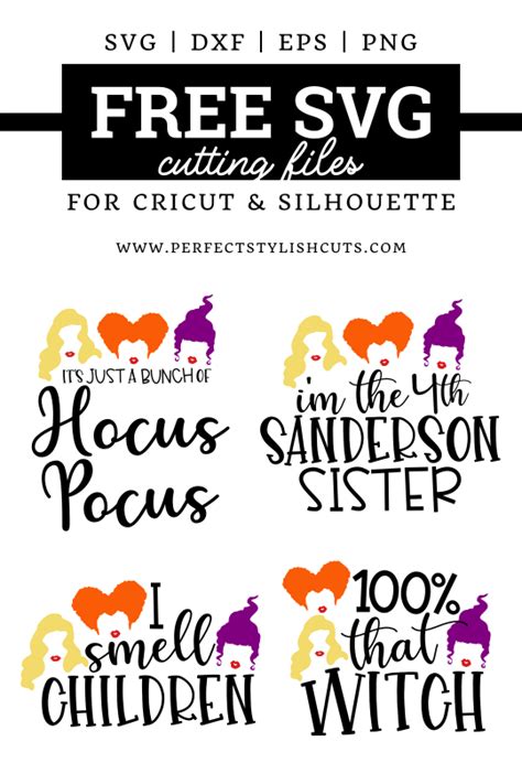 Download 4 Free Hocus Pocus SVG Files For Cricut And Silhouette ...