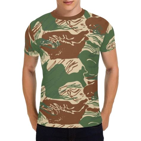 Rhodesian Brushstroke Camouflage V2b T Shirt For Men Rhodesian