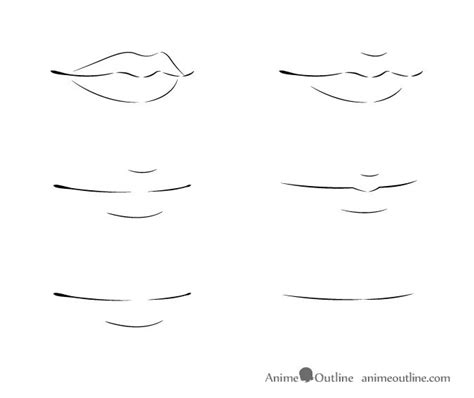 How To Draw Anime Lips Tutorial Animeoutline Anime Lips Lips