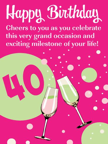 40th birthday wishes and sayings funny humor. Wife 40th Birthday Card - greeting cards near me