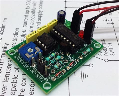 Dc Motor Speed And Direction Controller Using L293d Electronics Lab
