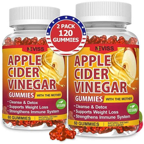 Organic Apple Cider Vinegar Gummies With The Mother For Weight Loss