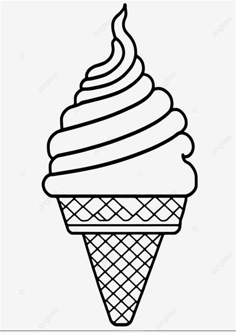 Ice Cream Line Art Ice Cream Drawing Ice Drawing Ice Cream PNG Transparent Clipart Image And