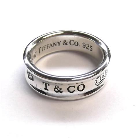 Tiffany And Co 1837 Classic 925 Sterling Silver Designer Ring Band Ring