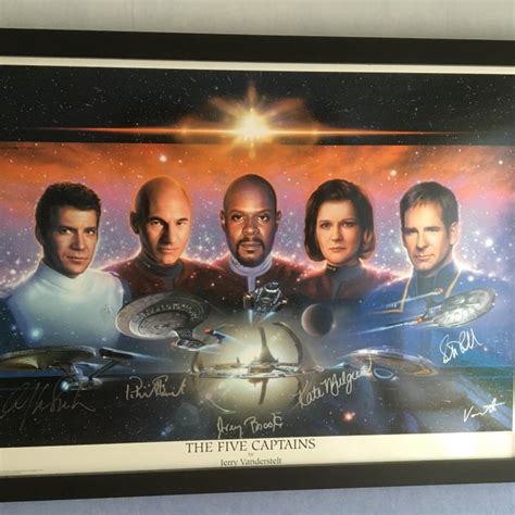Star Trek The Five Captains Lithograph Signed By Shatner Catawiki