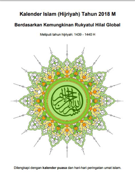 Kalender Islam 2018 Lengkap Download Template Kalender Indonesia