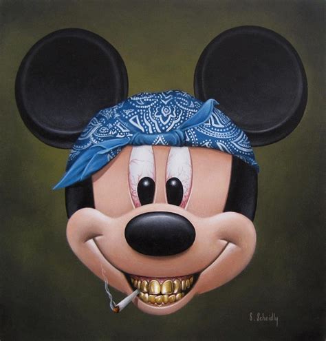 Scott Scheidly Stoner Mickey Artwork Disney Mickeymouse Popart
