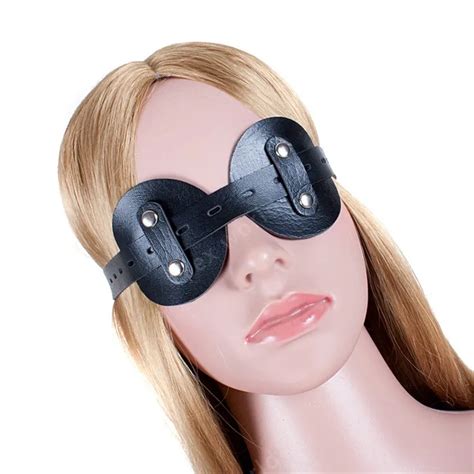 Fetish Eye Mask Pu Leather Bondage Blindfold Adult Game Sex Toys For Couples Sexy Blindfold