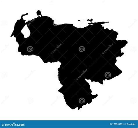 Illustartion Del Vector De La Silueta Del Mapa De Venezuela Ilustración