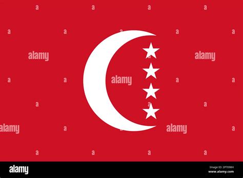 Flag Of Autonomous Island Of Anjouan Stock Photo Alamy