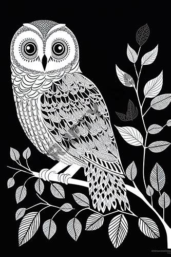 Intricate Owls Coloring Page Vol 2 4 Coloring Page Sale A Crafty Dad