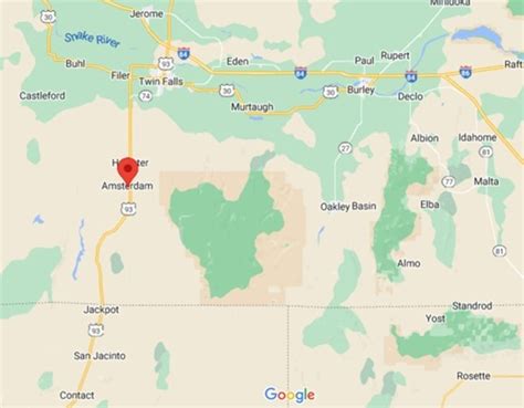 Amsterdam Idaho Area Map And More