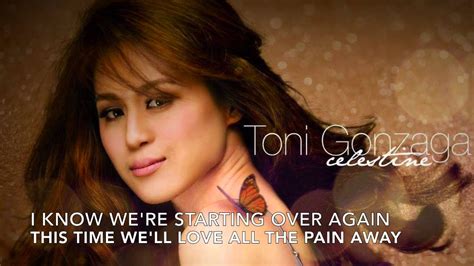 Starting Over Again By Toni Gonzaga Lyrics Youtube Music
