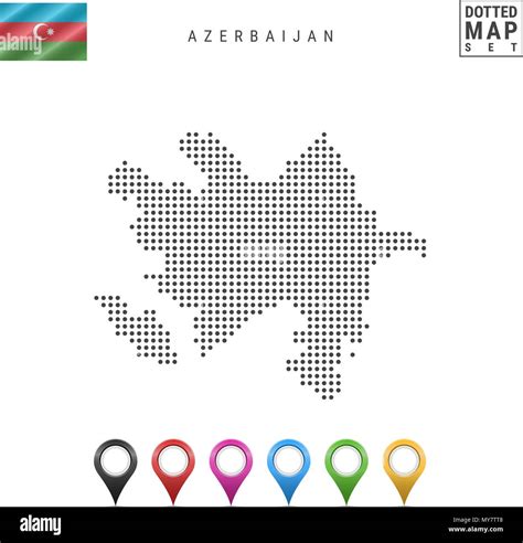 Vector Dotted Map Of Azerbaijan Simple Silhouette Of Azerbaijan