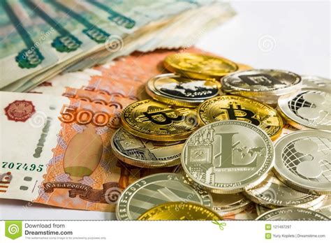 Silver Gold Crypto Coins Litecoin LTC, Bitcoin BTC, Ripple ...