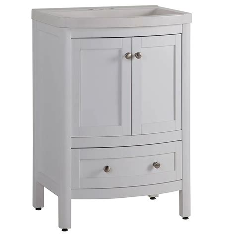 St Paul Madeline 245 Inch W Vanity In White With White Cultured