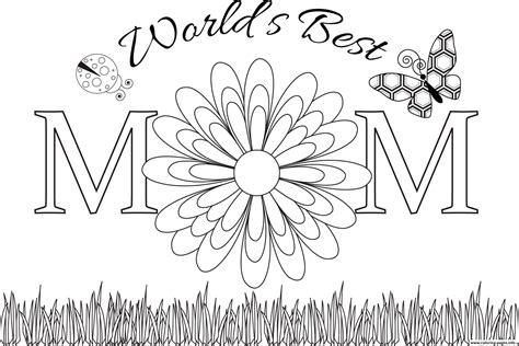 Best Mom Ever Coloring Page Printables