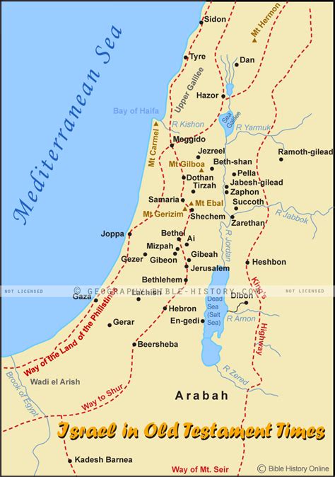 Israel In Old Testament Times Bible Maps In 2021 Bible Mapping Old