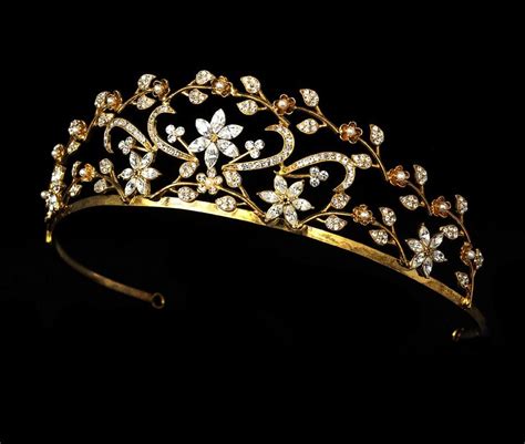 Gold Tiaras With Pearls Gold And Pearl Royal Bridal Tiara