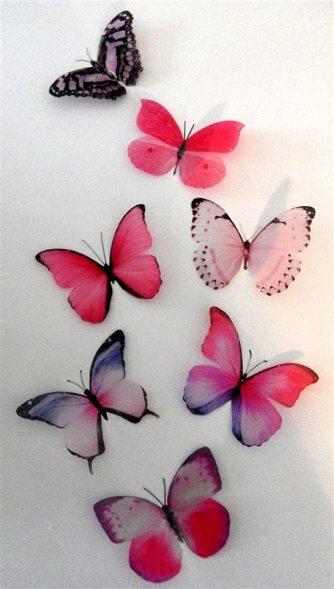 New Collection Of Pink Butterflies 3d Butterflies Wall Decor Bespoke
