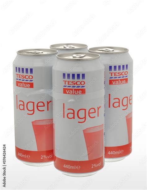 London England May 16 2010 Cans Of Tesco Value Range Low Strength