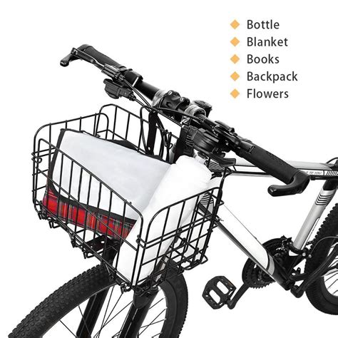 Foldable Bicycle Quick Release Front Bike Basket For Extra Storage