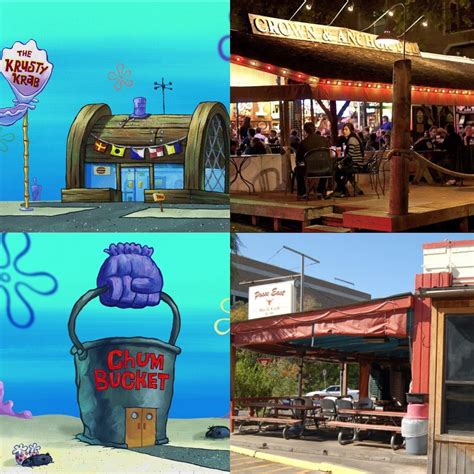 The chum bucket is the lesser, unsuccessful rival of the krusty krab, run by plankton who always tries to steal the secret recipe for the krabby patty. Krusty Krab Vs Chum Bucket Meme