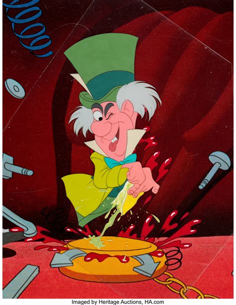 Alice In Wonderland Mad Hatter Production Cel Walt Disney Lot