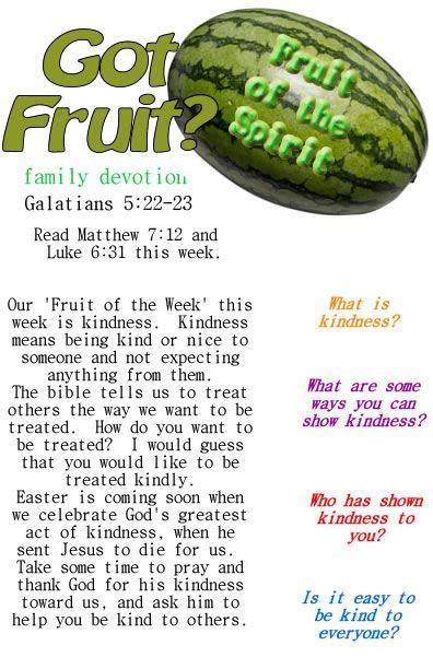 We were able to keep the attention even though we had a newspaper photographer in our class taking pictures!!! Fruit of the Spirit printable devotion guide for sunday ...
