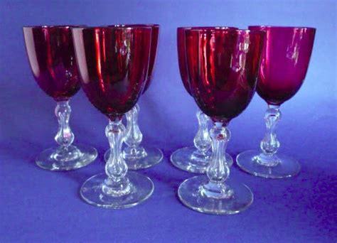 Premier Antiques Victorian Cranberry Drinking Glasses