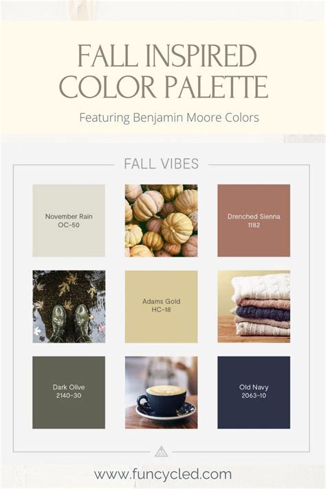 Fall Inspired Benjamin Moore Paint Colors Fall Color Palette