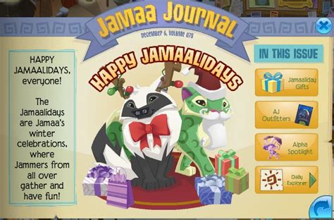 The Animal Jam City Update Happy Jamaalidays