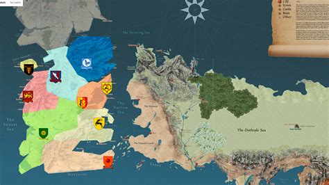 Game Of Thrones Mapa Regions
