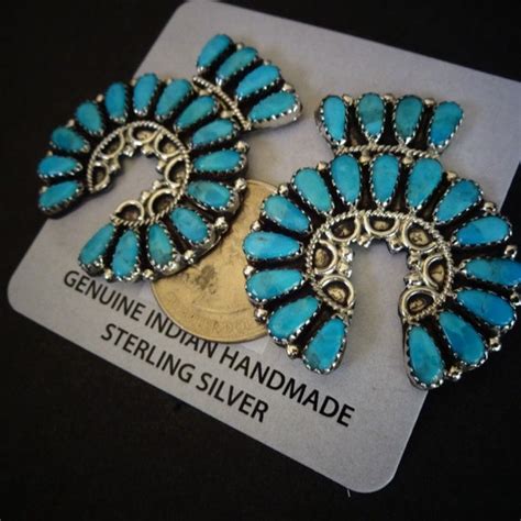 Zeita Begay Navajo Sterling Silver Turquoise Cluster Gem