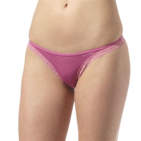 Calvin Klein Ultra Low Rise Thong In Purple Lyst