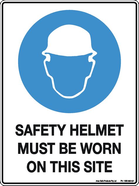 Safety Helmet Must Be Worn On This Site Sign