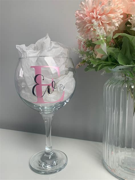 Personalised Gin Glass Custom Made Etsy