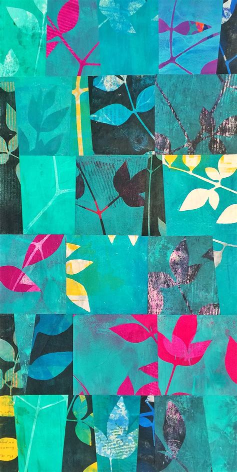 monoprints — ARTNOTES — Hannah Klaus Hunter Arts Gelli Printing Art