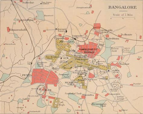 Old maps of karnataka on old maps online. Old Bangalore map - Bangalore old map (Karnataka - India)